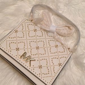 Michael kors mott large chain shoulder leather